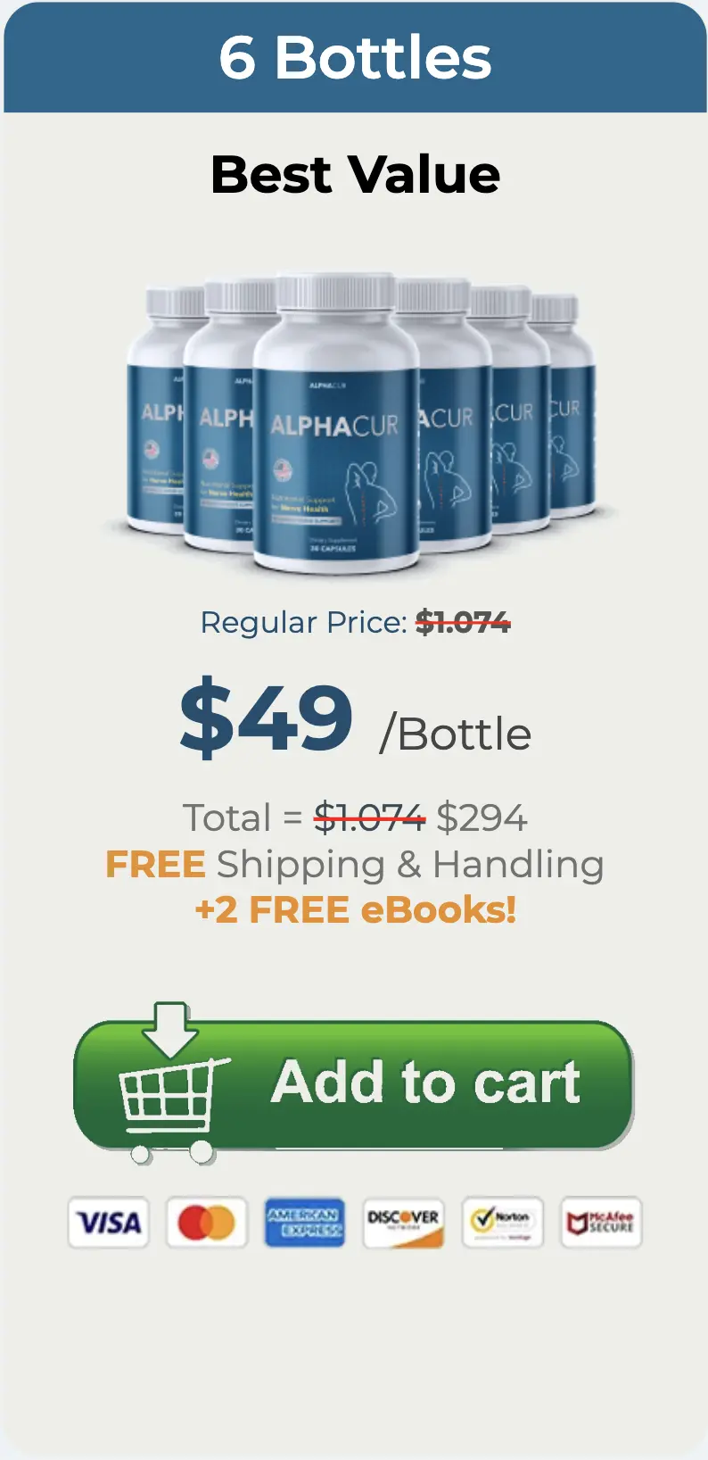 alphacur 6 bottles price